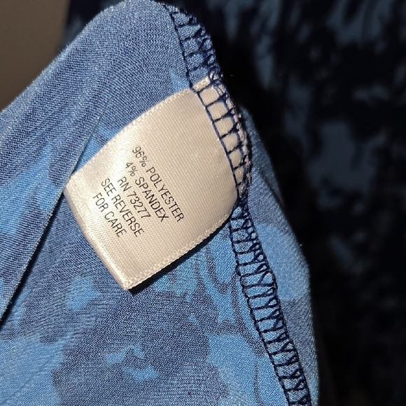 Apt. 9 Blue Tie Front A-line Midi Dress - Picture 5 of 5